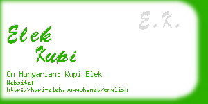 elek kupi business card